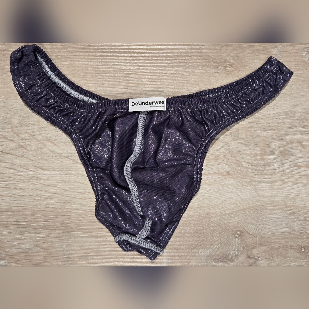 DeUnderwear Sparkly Purple Mens Thong